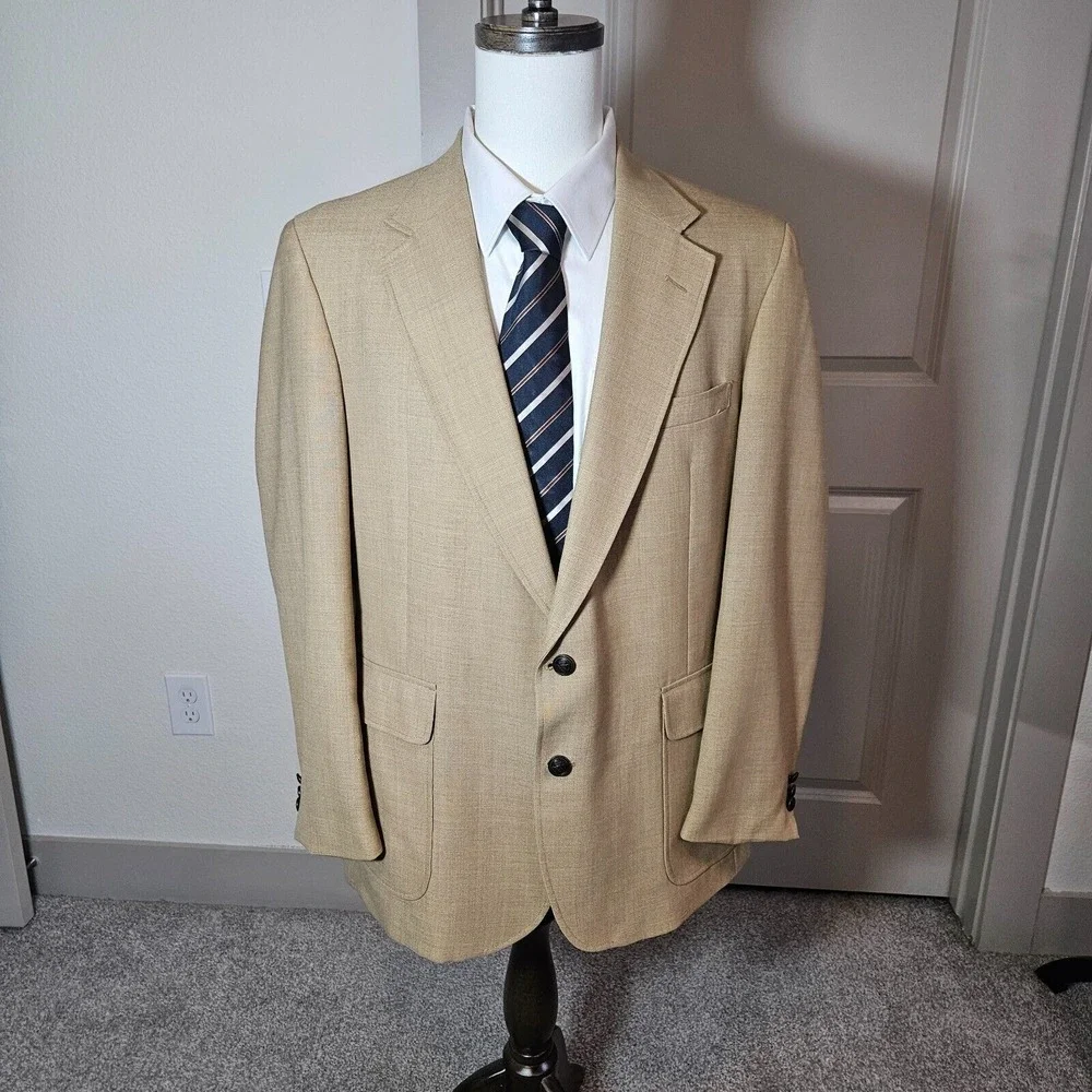 Botany 500 Suit Blazer Sport Coat Men 42S‎ Light Brown - Flaw